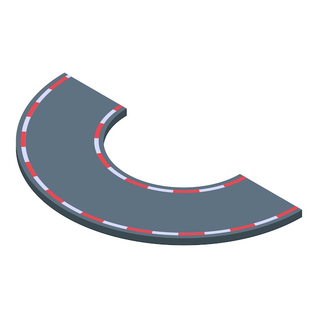 Vector racebaan weg pictogram isometrische vector autobaan racecircuit