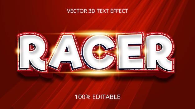 Racer 3d 크리에이티브 텍스트 효과