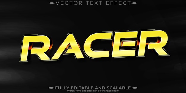 Racer редактируемый текстовый эффект редактируемая скорость и быстрый стиль текста