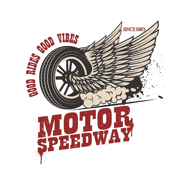 Racer winged wheel emblem