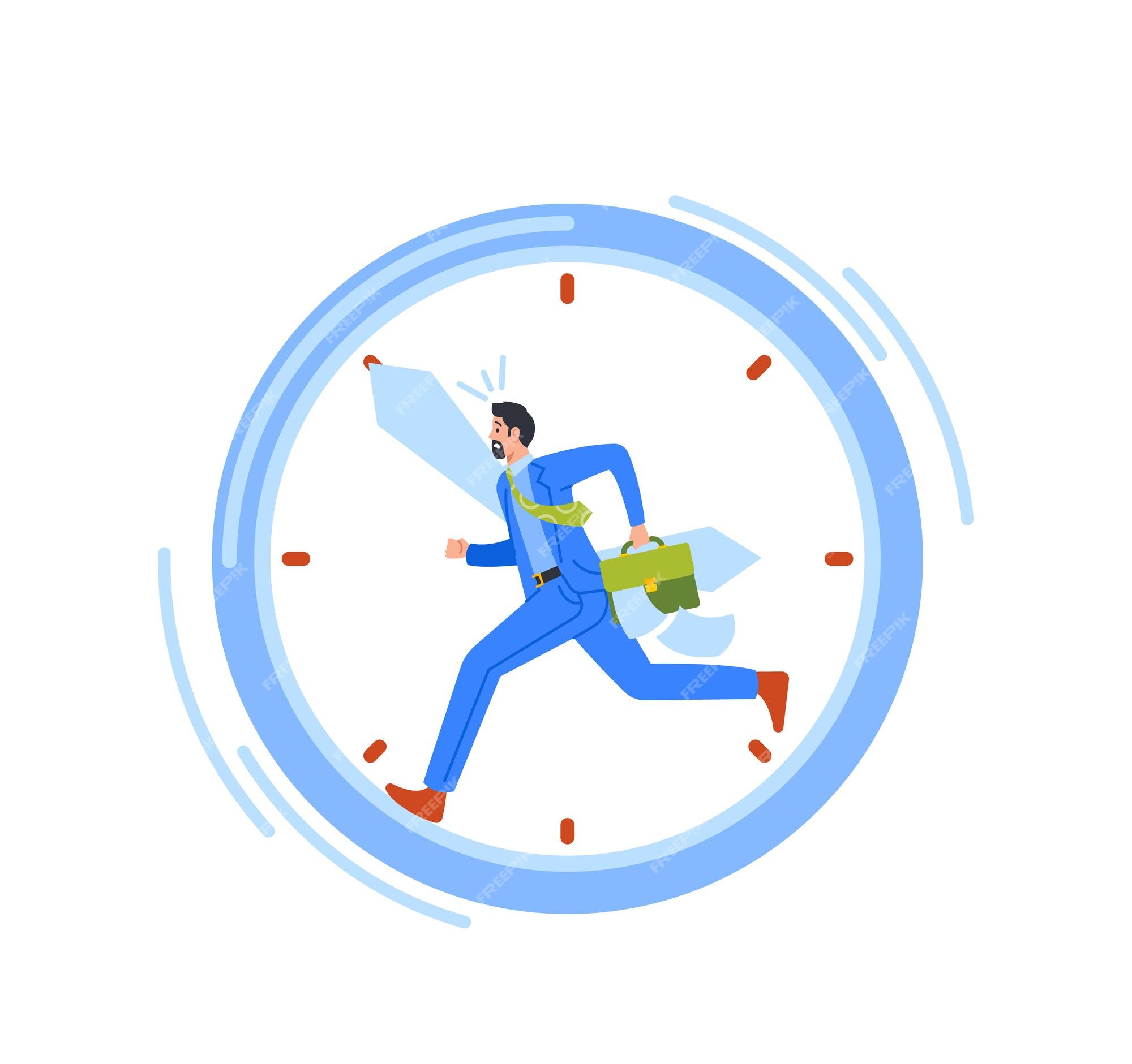 Race against time, hurry up to finish work within aggressive deadline, time  counting down, speed and efficiency to complete work concept, frustrated  businessman running against timer counting down. 4257358 Vector Art at