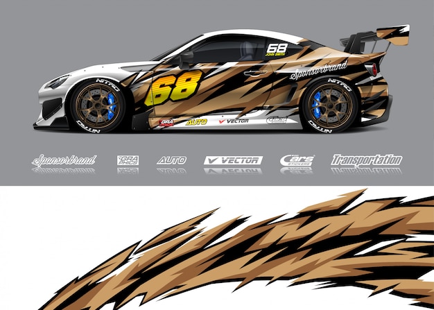 Racewagen illustraties