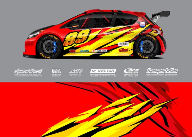 Racewagen illustraties