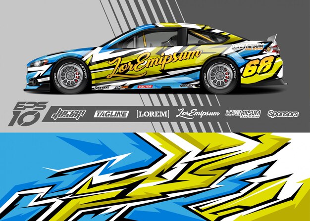 Racing achtergrond voor auto wrap