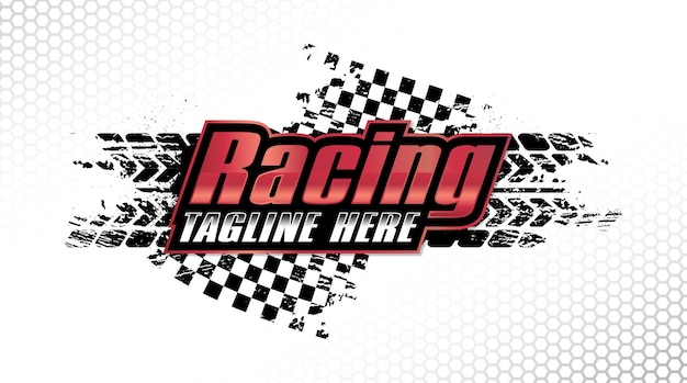 Vector racing automotive logo ontwerp vector
