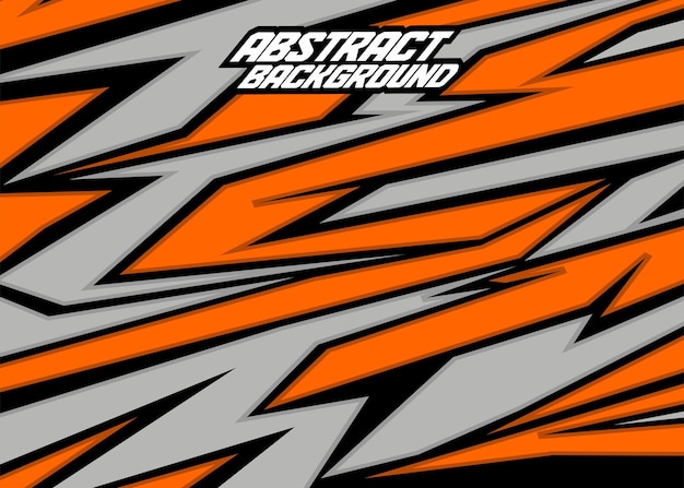 Racing background abstract stripes with blackgray cloodeand orange free vector