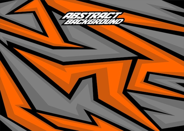 Racing background abstract stripes with dark grey,black and orange free vector