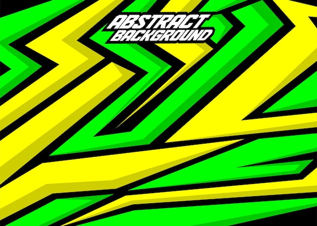 Racing background abstract stripes with grreenyellowand black free vector