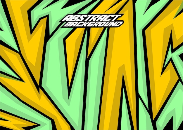 Racing background abstract stripes with mint green,black and deep yellow free vector