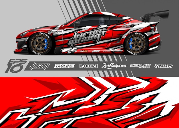 Racing background for car wrap