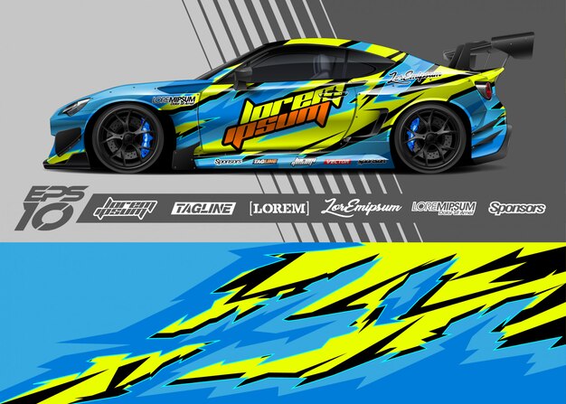 Racing background for car wrap