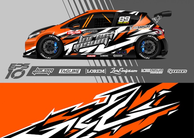 Racing background for car wrap