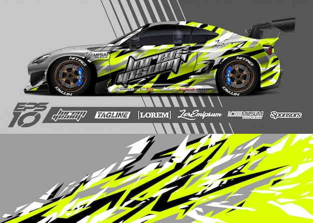 Racing background for car wrap