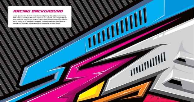 Vector racing background for decal or sublim