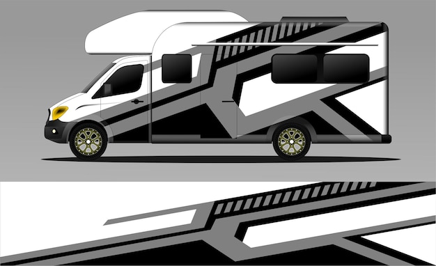 ベクトル キャンピングカーのラップなどのレーシング背景ベクトル