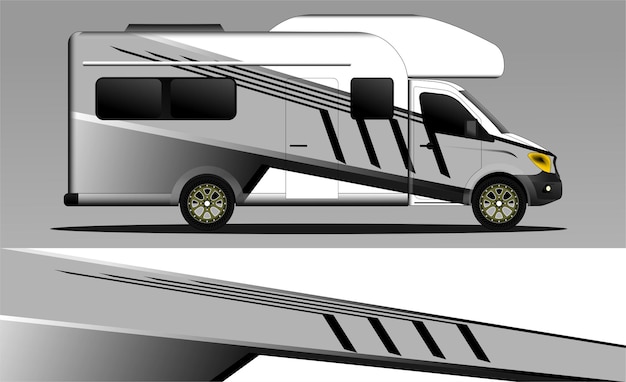 ベクトル キャンピングカーのラップなどのレーシング背景ベクトル