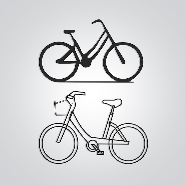 Racing bicycle Vintage cycle unique icon cycle logo with a silver background Vector illustration