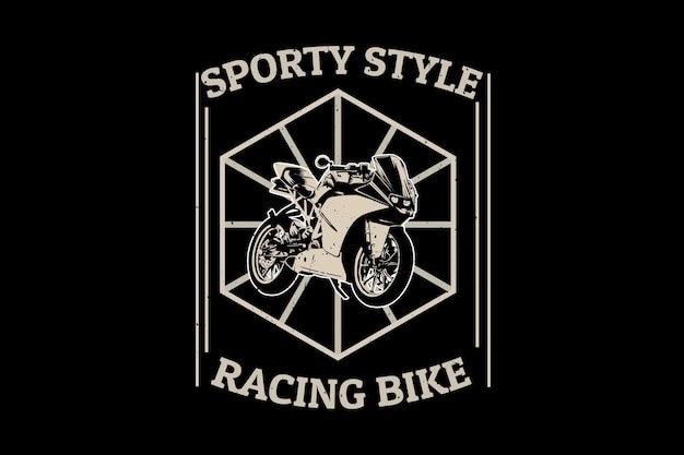 Racing bike silhouette design