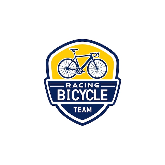 Racing bike team logo template vector