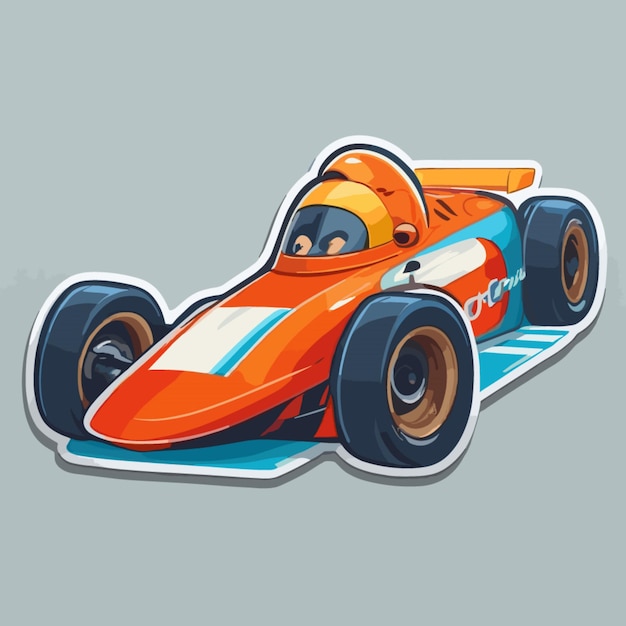 Vector racing car cartoon vector