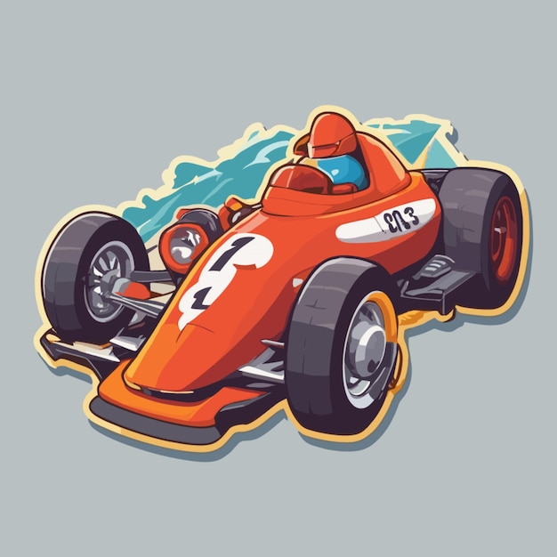 Vector racing car cartoon vector