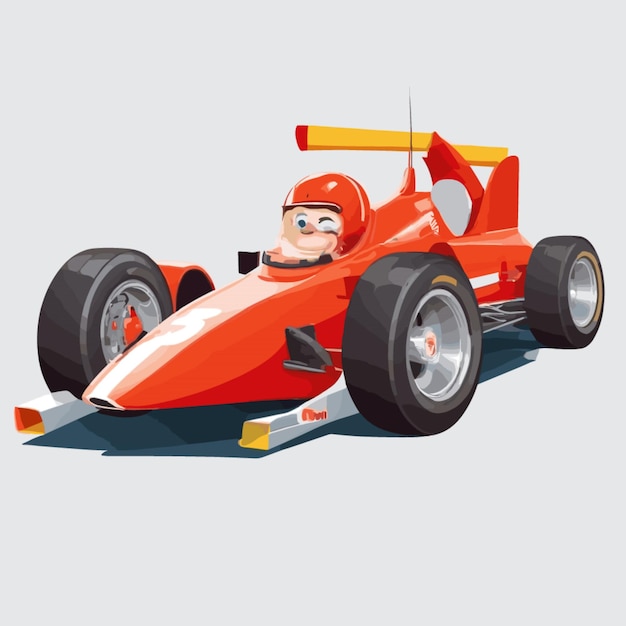 Racing car cartoon vector