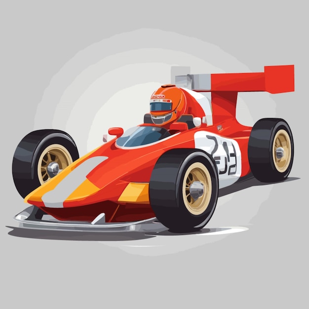 Vector racing car cartoon vector