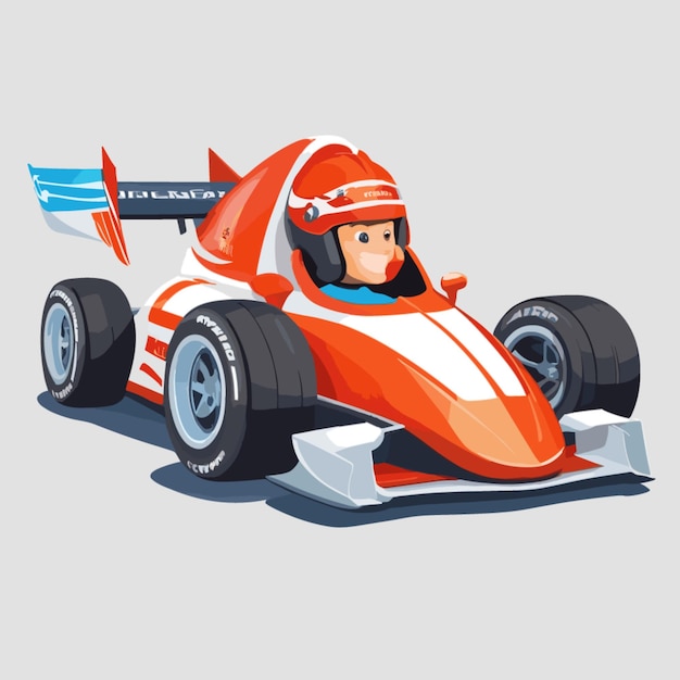 Vector racing car cartoon vector