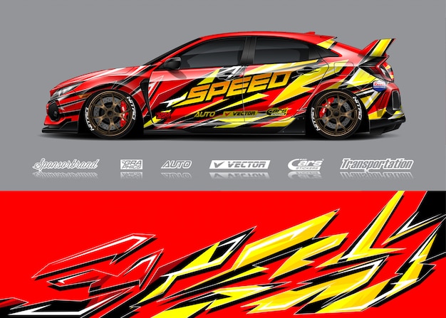 Racing car livery illustration