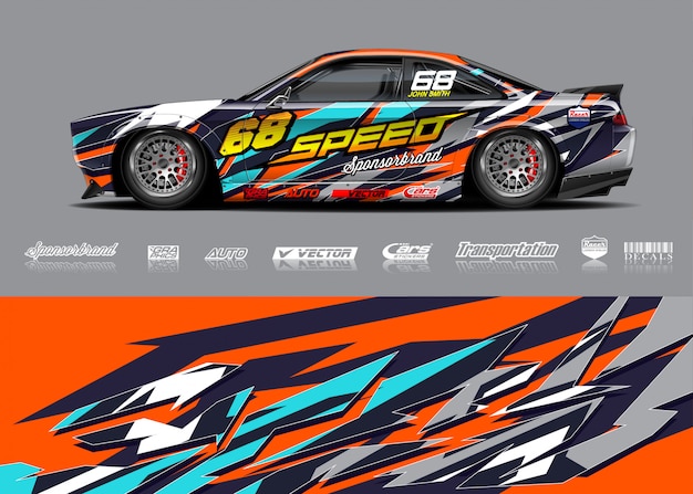 Racing car livery illustration