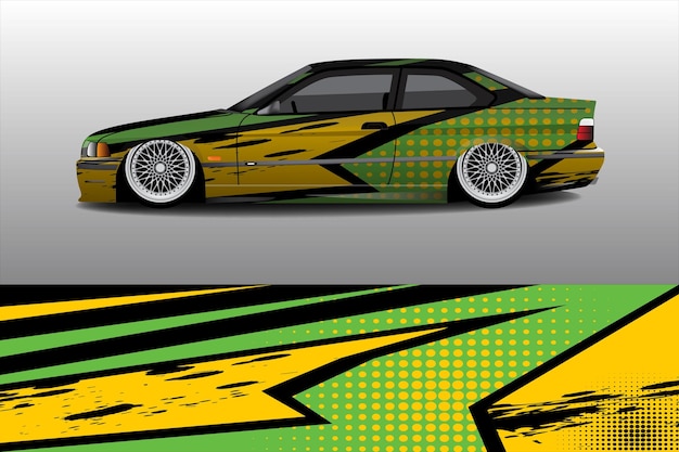 Vector racing car livery sticker design