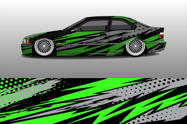 Vector racing car livery sticker design