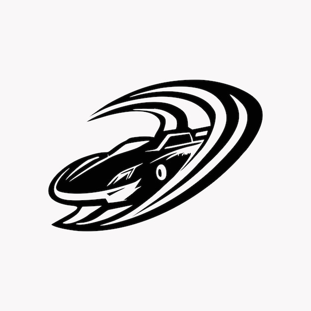 Vector racing car logo