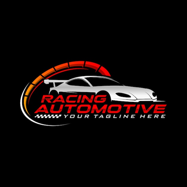 Vector racing car logo