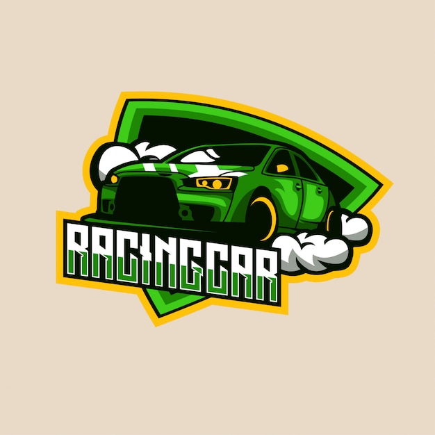 Racing car speed esports-logobadge