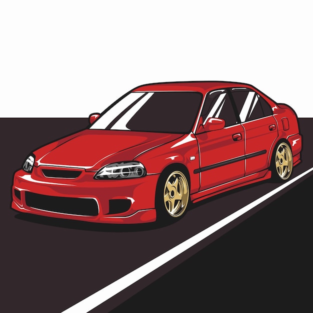 Vector racing car vector illustration