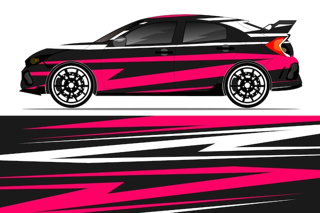 Racing car wrap Abstract strip for racing car wrap sticker