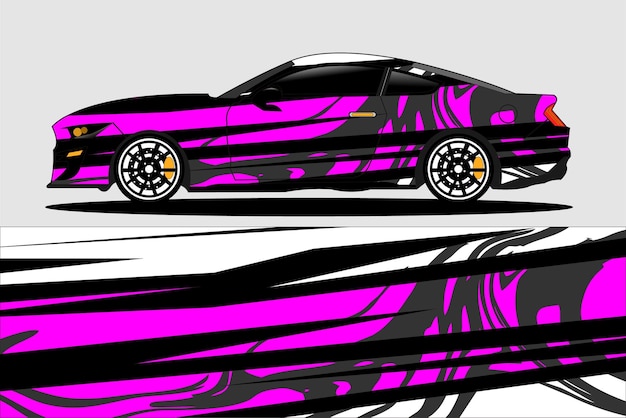 Racing car wrap Abstract strip for racing car wrap sticker