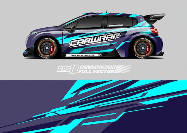 Racing car wrap decal designs