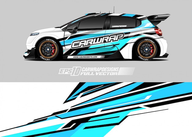 Racing car wrap decal designs