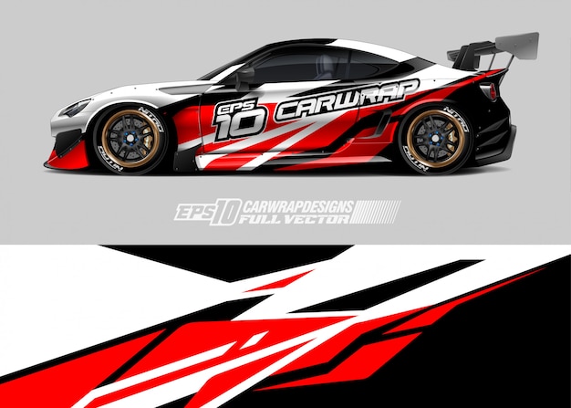 Racing car wrap decal designs