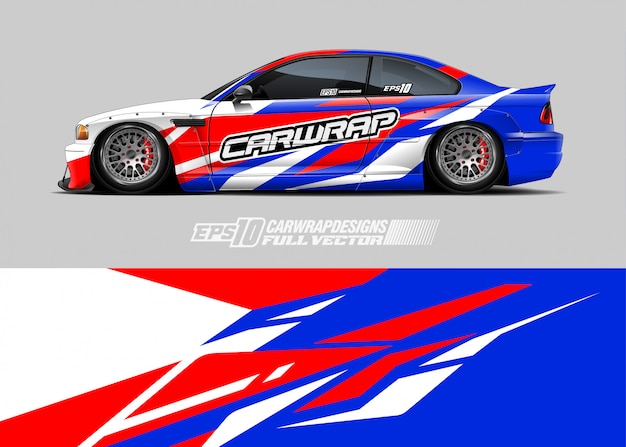 レーシングカーラップデカールデザイン
