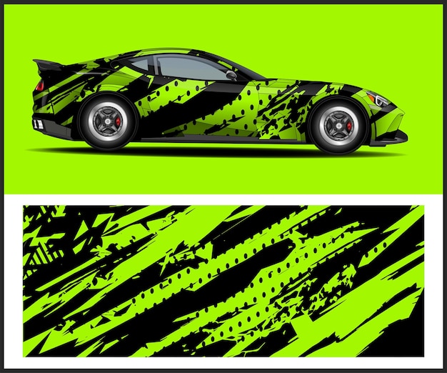 racing car wrap design for vector sport red graphics