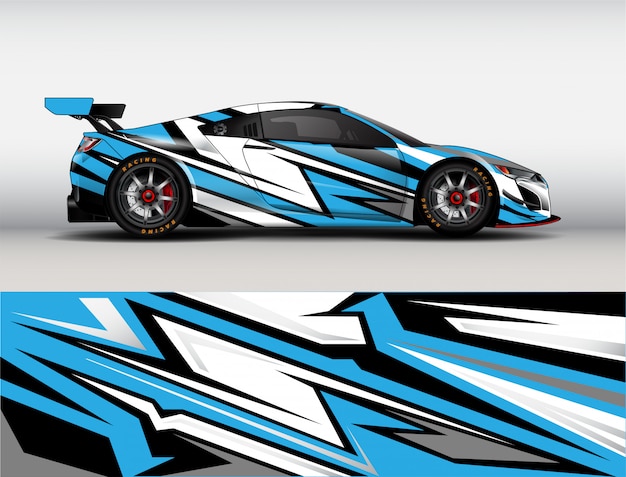 racing car wrap design vector