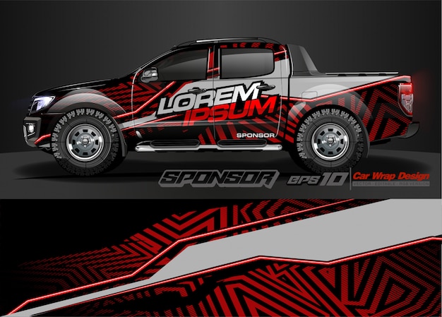 Racing car wrap design and vehicle livery