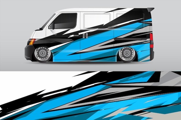 Design avvolgente per auto da corsa per adesivi in vinile per veicoli e livrea per adesivi dell'azienda automobilistica