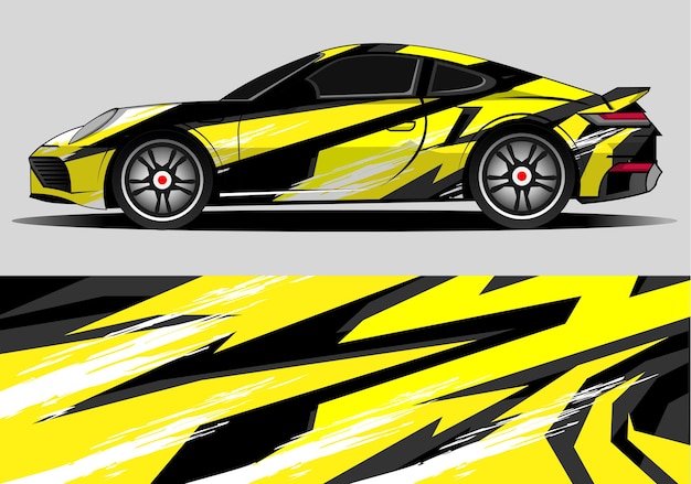 Racing car wrap design