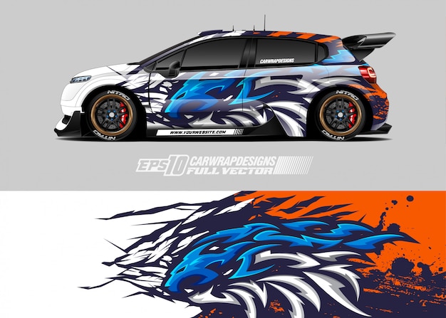 Racing car wrap designs