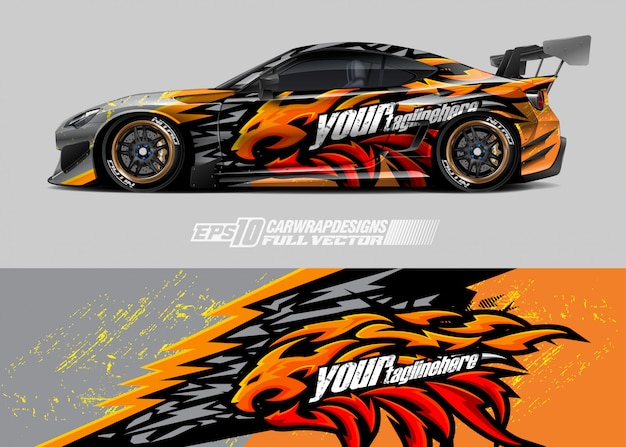 Racing car wrap designs