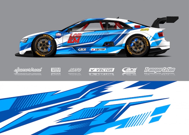 Racing car wrap illustratie